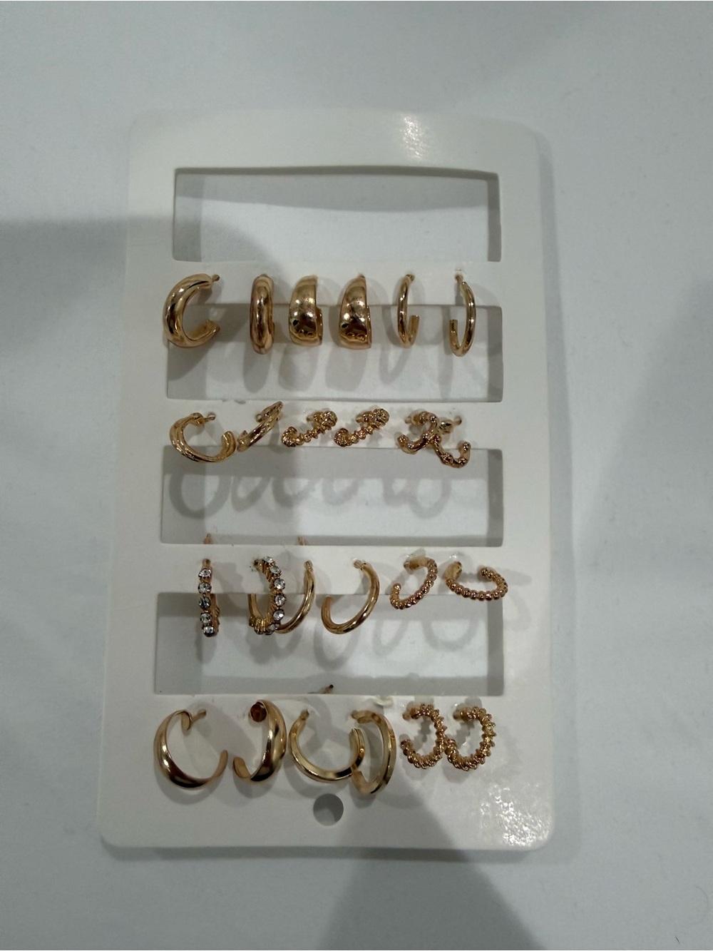 Gold Tone Women's Earring Set - 12 Pairs